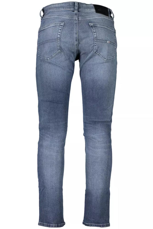 Slim Tapered Washed Blue Jeans