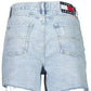 Chic Denim Mom Shorts with Embroidery