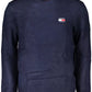 Chic Blue Crew-Neck Sweater for Spruced-Up Style
