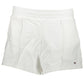Chic White Cotton Shorts with Logo Embroidery