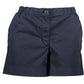 Chic Blue Cotton Shorts with Logo Detail