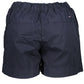 Chic Blue Cotton Shorts with Logo Detail