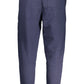Casual Blue Sporty Trousers with Ankle Elastic