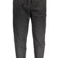 Elegant Sporty Black Trousers with Logo Detail