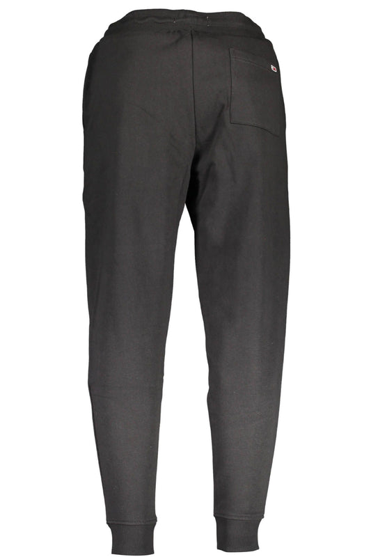 Elegant Sporty Black Trousers with Logo Detail