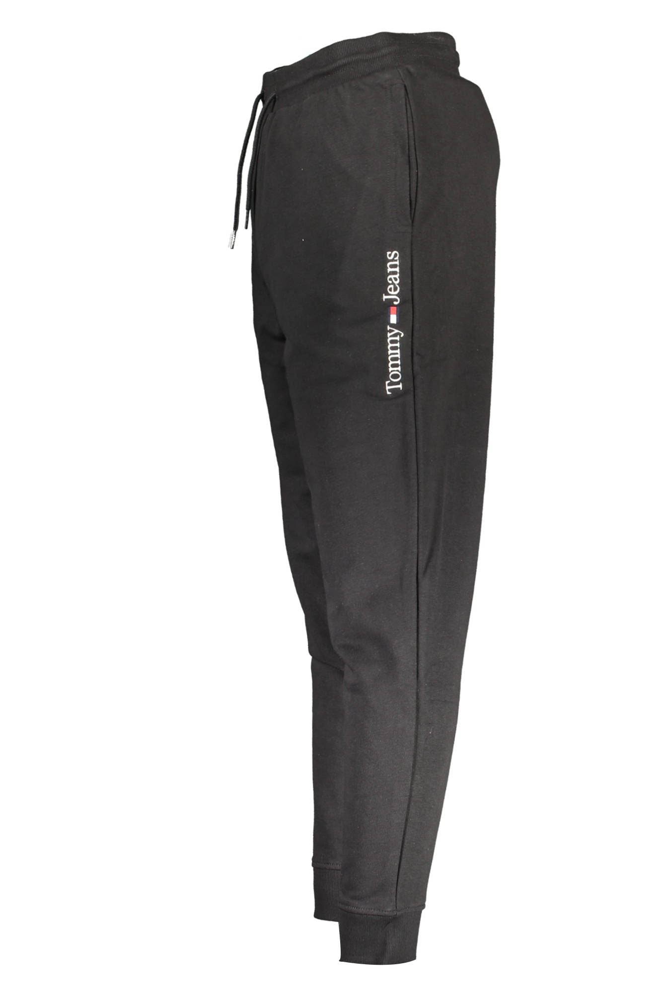 Elegant Sporty Black Trousers with Logo Detail