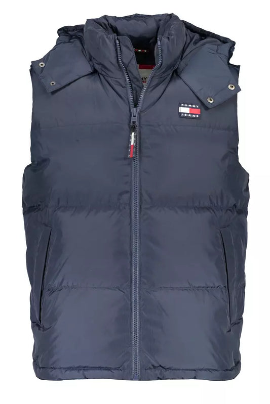 Sleek Sleeveless Down Vest in Bold Blue