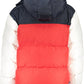 Elegant Blue Down Jacket with Removable Hood