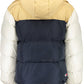 Elegant Blue Down Jacket with Contrast Details