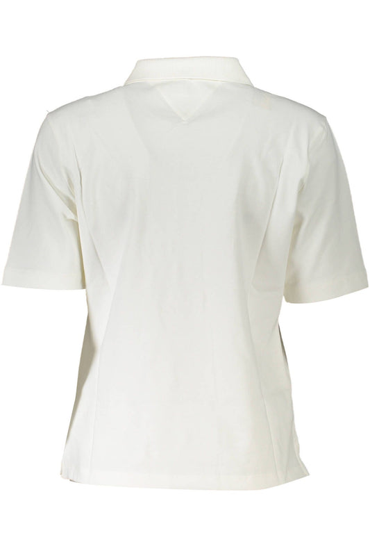 Chic White Organic Cotton Polo Shirt