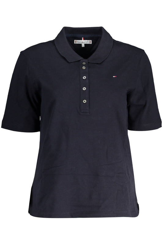 Elegant Blue Organic Cotton Polo Shirt