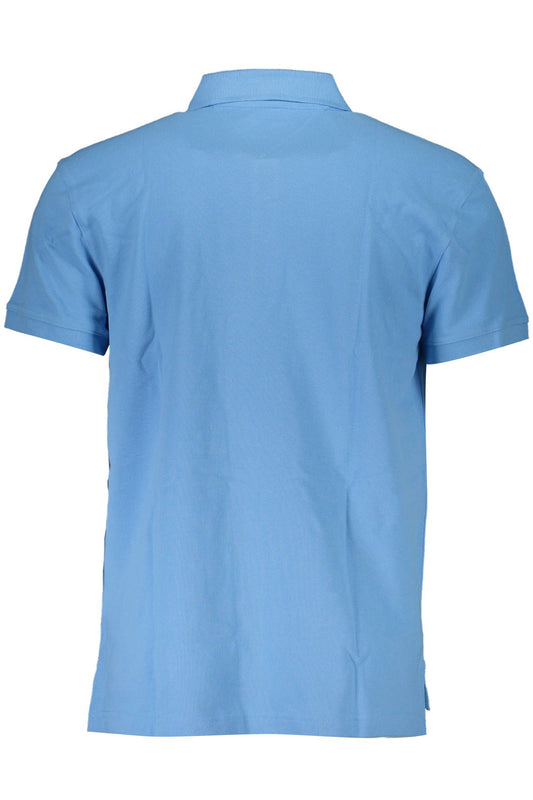 Elegant Light Blue Cotton Polo Shirt