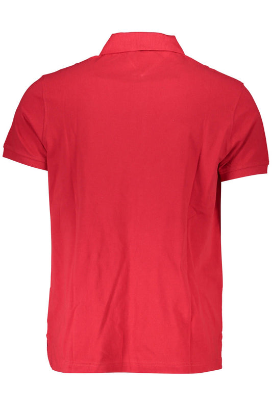 Chic Red Cotton Polo Shirt - Regular Fit