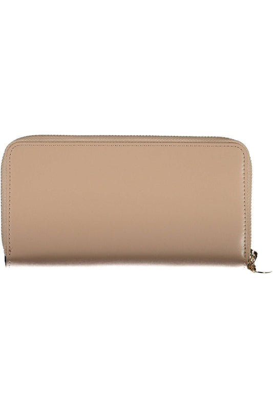 Beige Polyurethane Chic Wallet