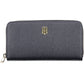 Sleek Blue Polyurethane Wallet with Logo