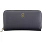 Elegant Blue Polyethylene Wallet with Logo Detail