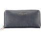 Chic Blue Leather Wallet with Multiple Compartments