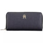 Elegant Blue Polyethylene Wallet with Logo Detail