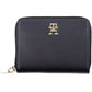 Chic Blue Polyurethane Wallet with Coin Purse