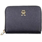 Elegant Blue Polyethylene Wallet with Logo Detail