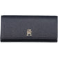 Chic Blue Polyurethane Wallet with Double Card Slots