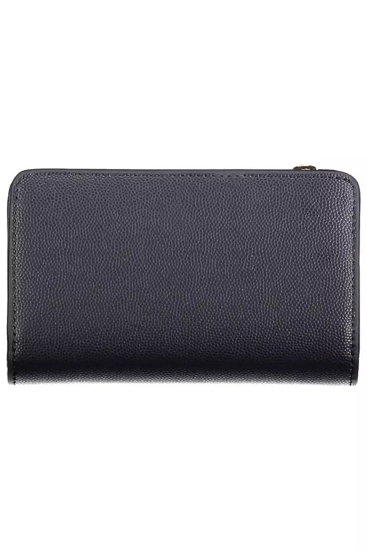 Elegant Blue Wallet with Multiple Compartments