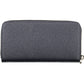 Sleek Blue Polyurethane Wallet with Logo