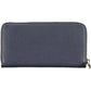 Chic Blue Polyurethane Wallet with Logo Detailing