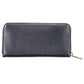 Chic Blue Leather Wallet with Multiple Compartments