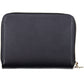 Chic Blue Polyurethane Wallet with Coin Purse