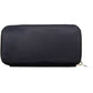 Chic Blue Zippered Wallet with Logo Detail