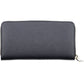 Chic Blue Polyurethane Wallet with Logo
