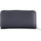 Chic Blue Polyurethane Wallet with Logo Detail