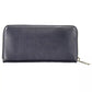 Elegant Blue Leather Wallet with Multiple Compartments