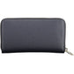 Elegant Blue Polyurethane Wallet for Women