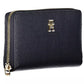 Elegant Blue Polyethylene Wallet with Logo Detail