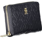 Chic Blue Polyurethane Multi-Compartment Wallet