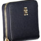 Elegant Blue Polyethylene Wallet with Logo Detail