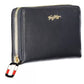Elegant Blue Leather Wallet with Multiple Compartments