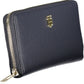 Elegant Blue Polyurethane Wallet for Women