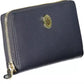 Chic Blue Polyethylene Wallet with Zip Closure