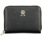 Elegant Black Polyurethane Wallet with Logo Detail