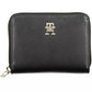 Sleek Black Polyethylene Wallet with Zip Closure