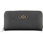 Elegant Black Zip Wallet with Multiple Compartments