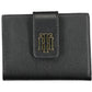 Elegant Black Polyurethane Wallet with Contrast Detail