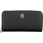Elegant Black Polyurethane Wallet with Logo