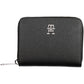 Elegant Black Polyurethane Zip Wallet