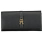 Elegant Black Polyurethane Wallet with Coin Purse