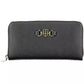 Elegant Black Zip Wallet with Logo