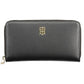 Chic Black Polyurethane Wallet with Logo Detail
